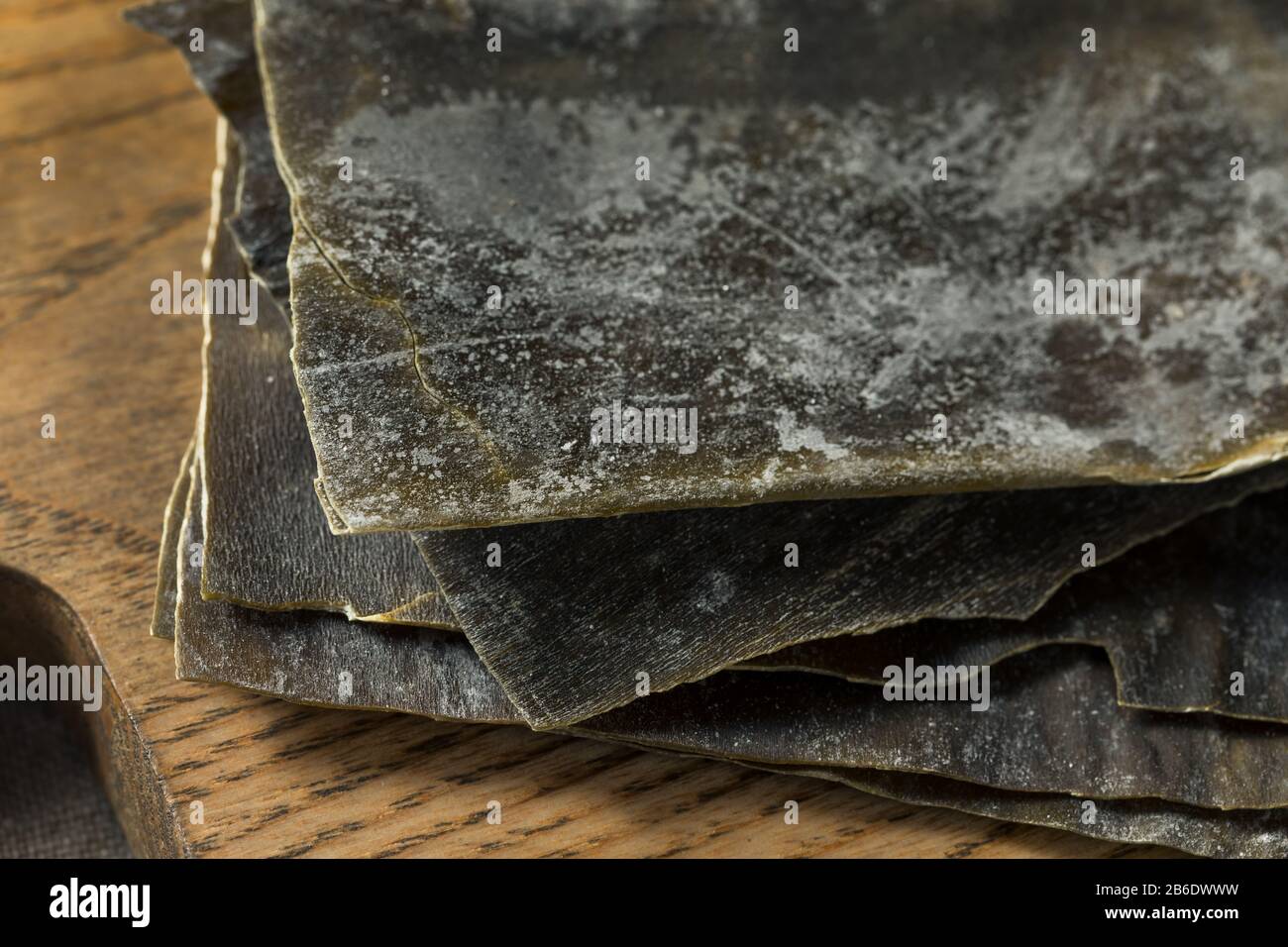 Raw Dried Kombu Kelp Seaweed Ready to Cook Stock Photo Alamy