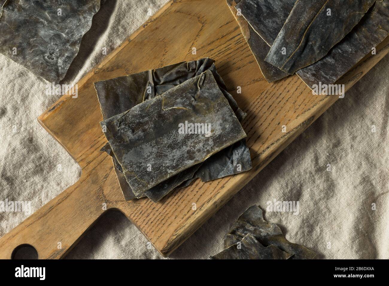 Raw Dried Kombu Kelp Seaweed Ready to Cook Stock Photo Alamy
