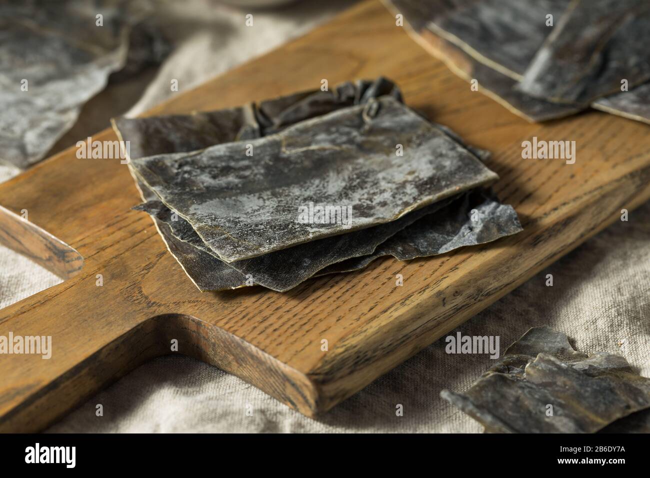 Raw Dried Kombu Kelp Seaweed Ready to Cook Stock Photo Alamy