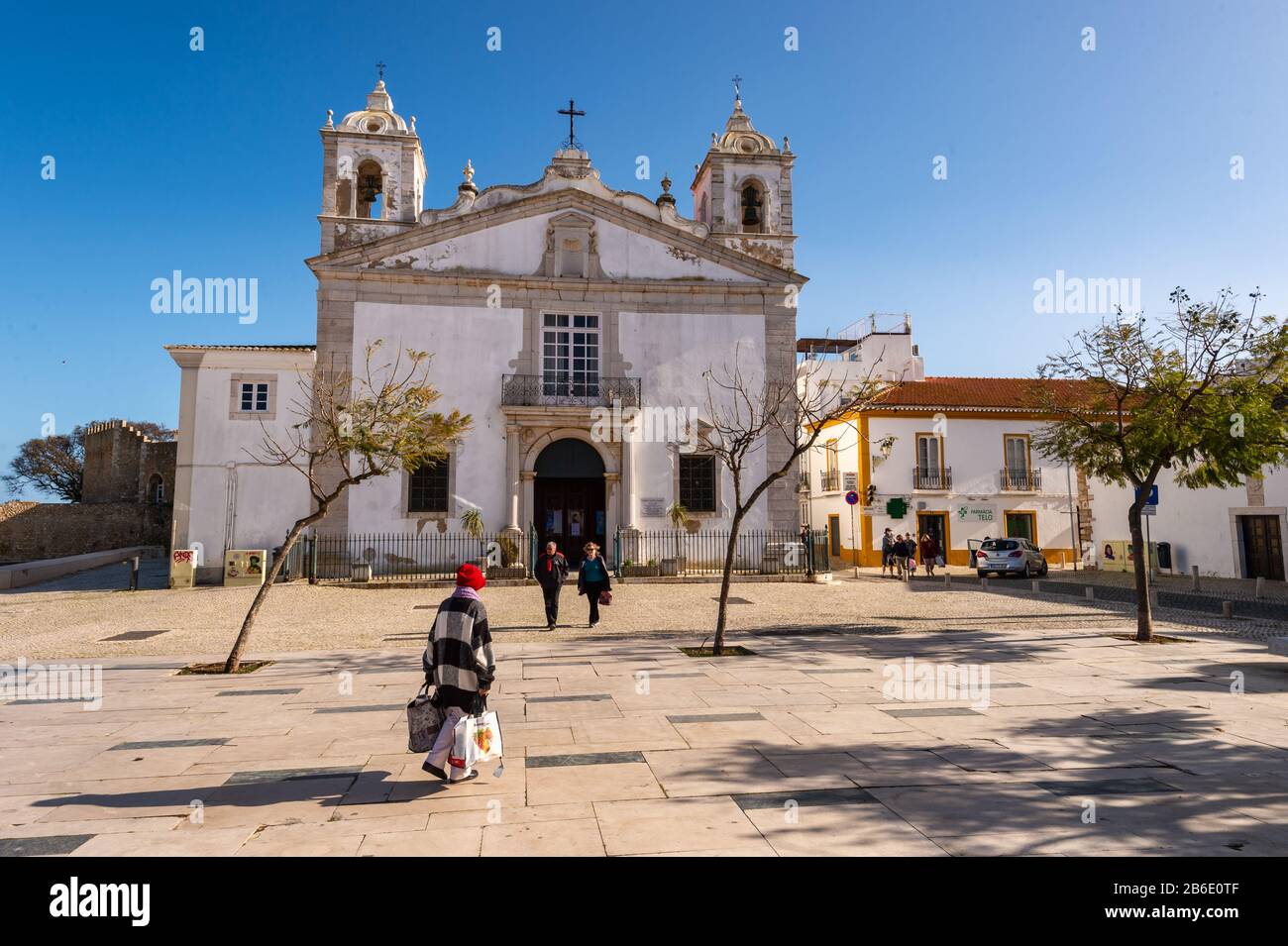 Lagos, Portugal - 6 March 2020: Santa Maria Church in Lagos, Portugal Stock Photo