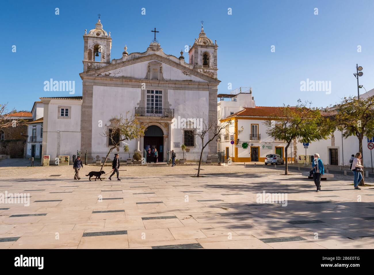 Lagos, Portugal - 6 March 2020: Santa Maria Church in Lagos, Portugal Stock Photo