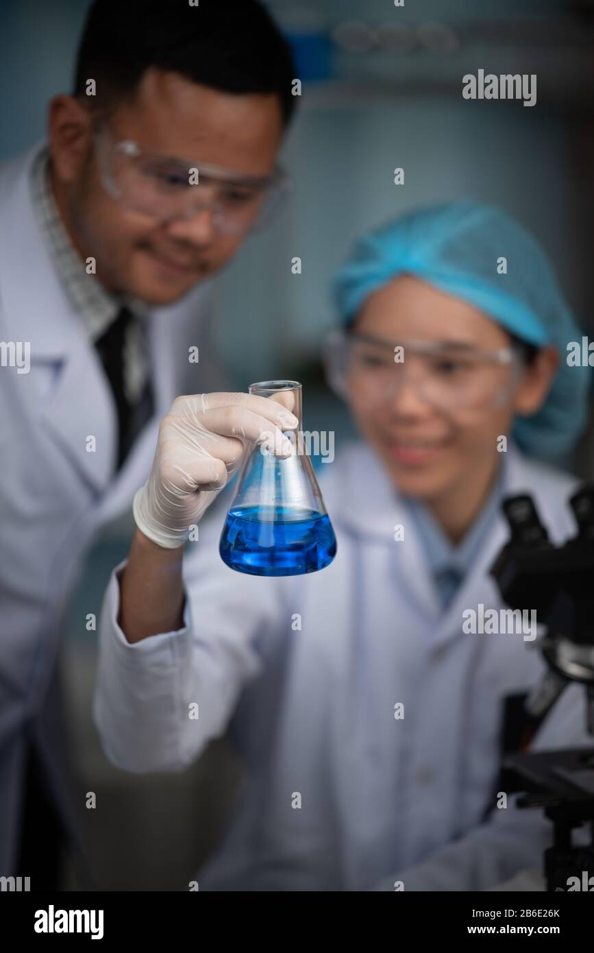 Scientific researchers team are working in the laboratory Stock Photo Alamy