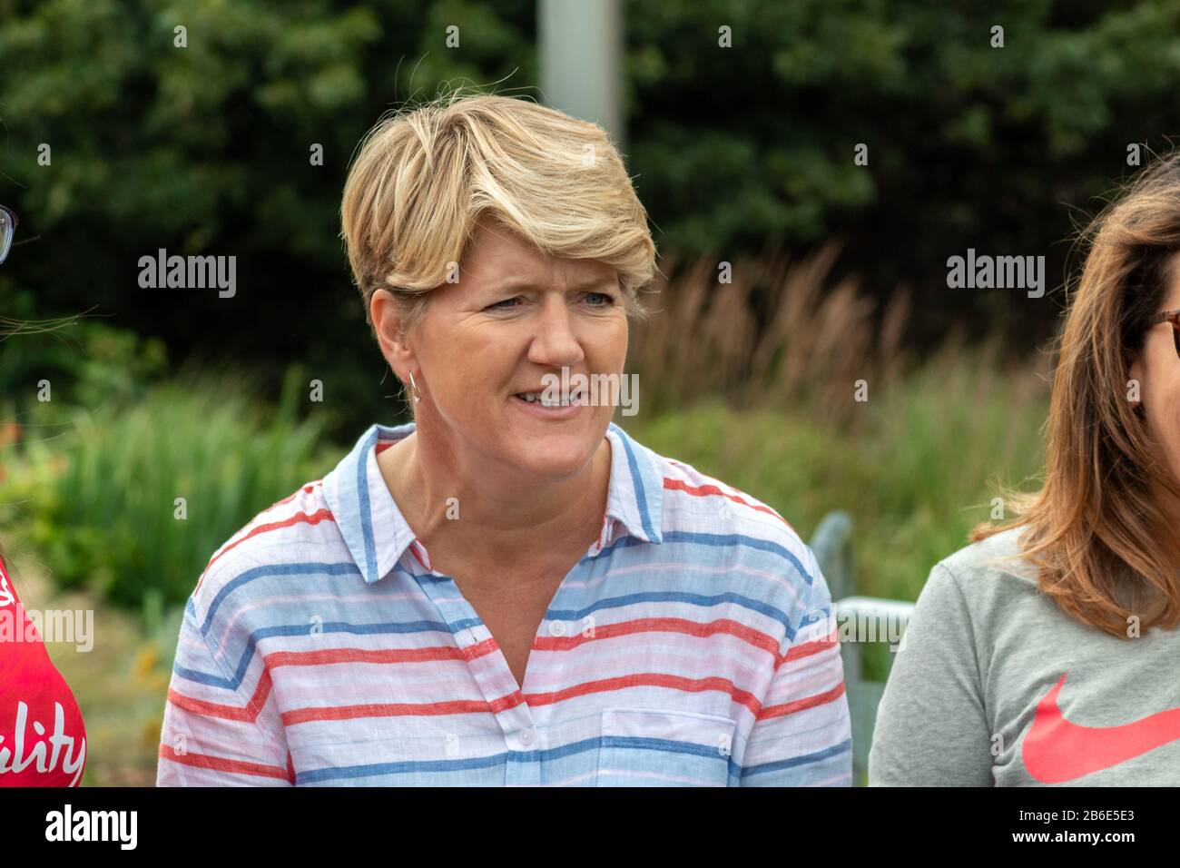 Television presenter Clare Balding at Netball World Cup Fanzone, Chavasse Park, Liverpool Stock Photo