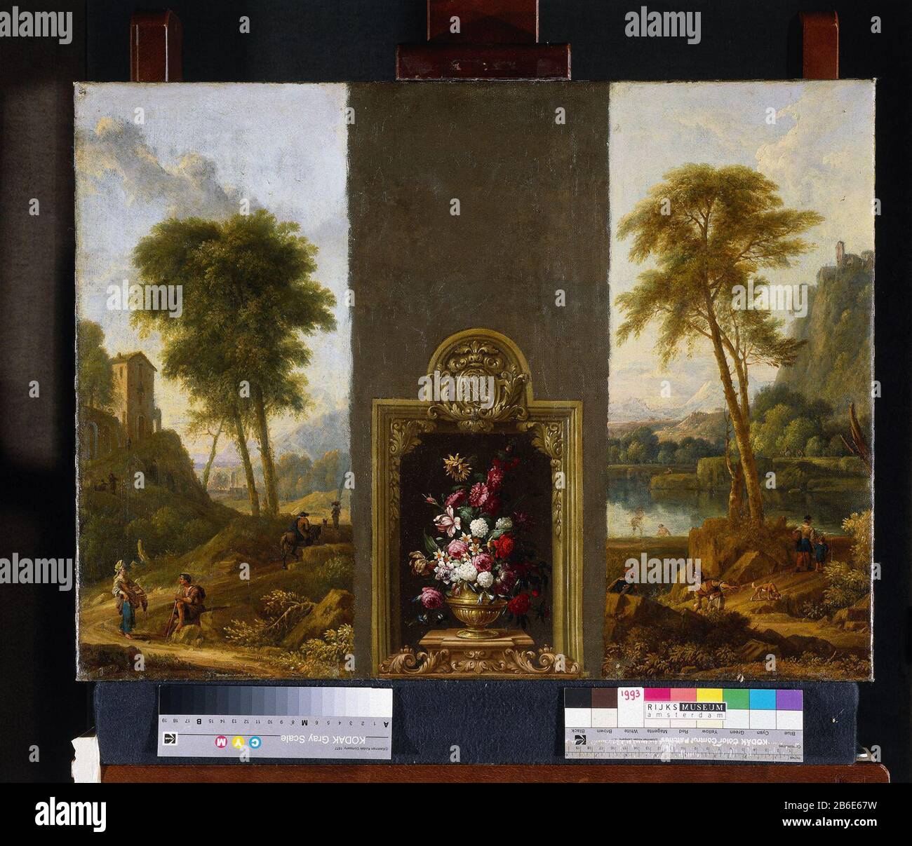 Dutch flower painting in frame hi-res stock photography and images - Alamy, image size:1300x1207