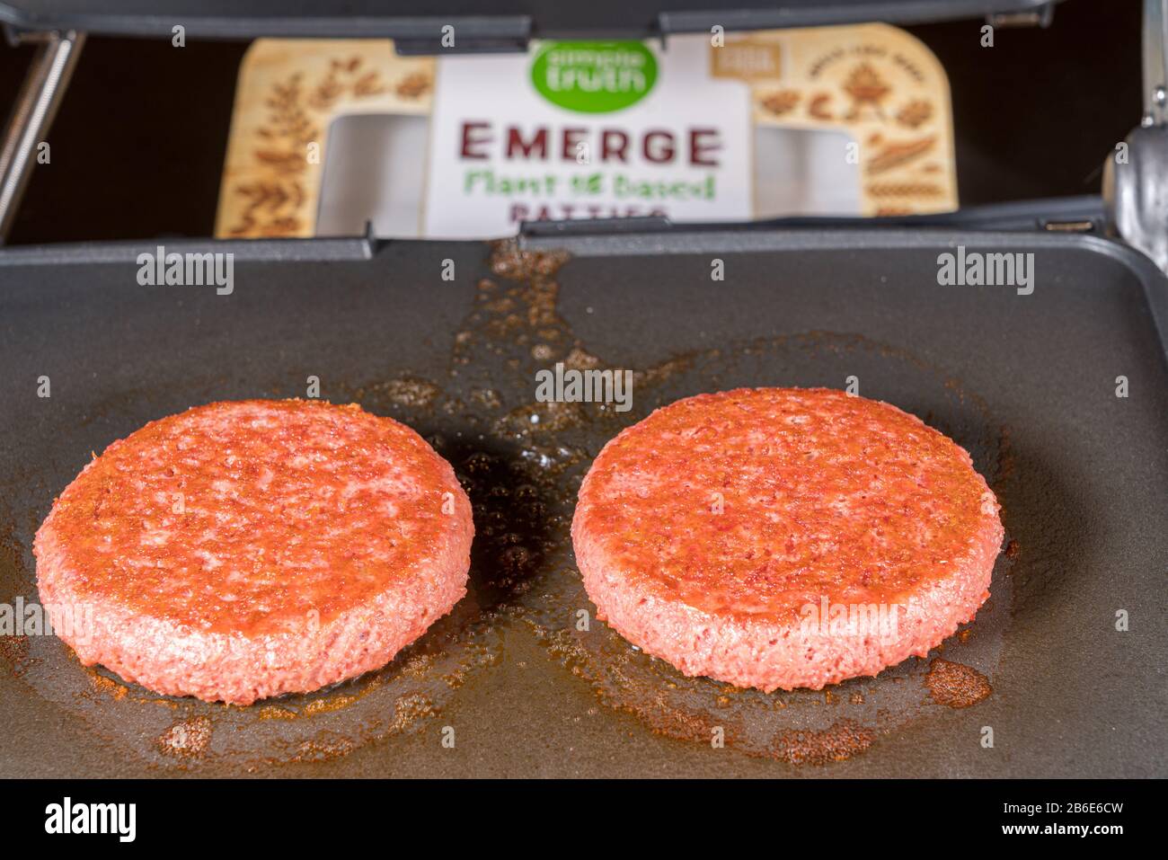 WV 10 March 2020 Two meatless patties from Simple Truth