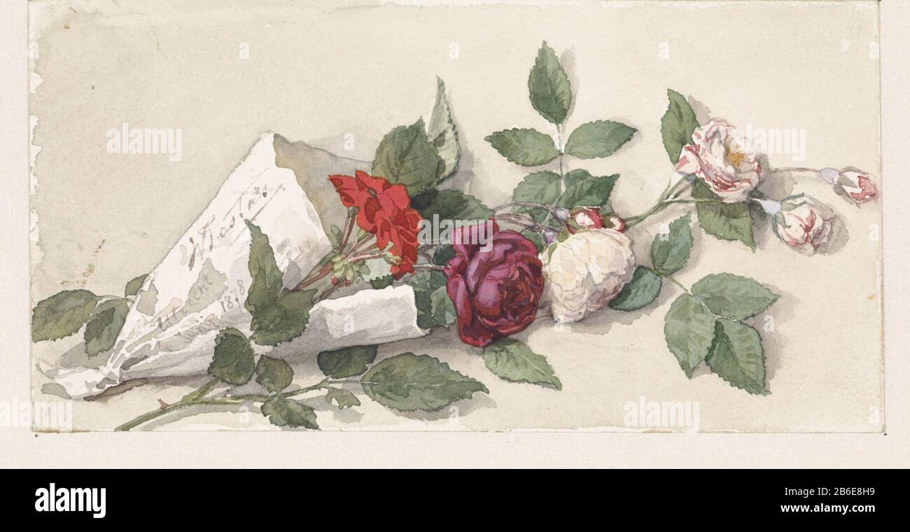 Bouquet Of Roses And Geranium Bouquet Of Roses And Geranium Object