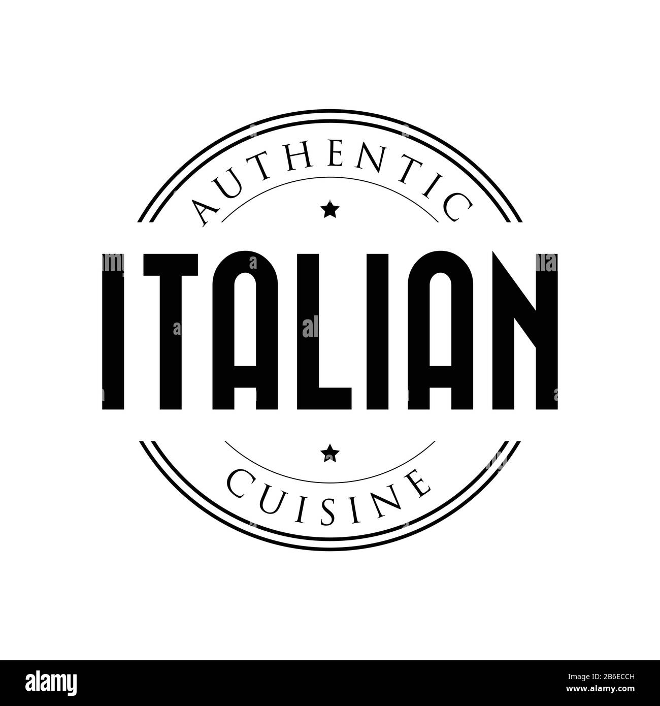Authentic Italian Cuisine stamp vintage Stock Vector