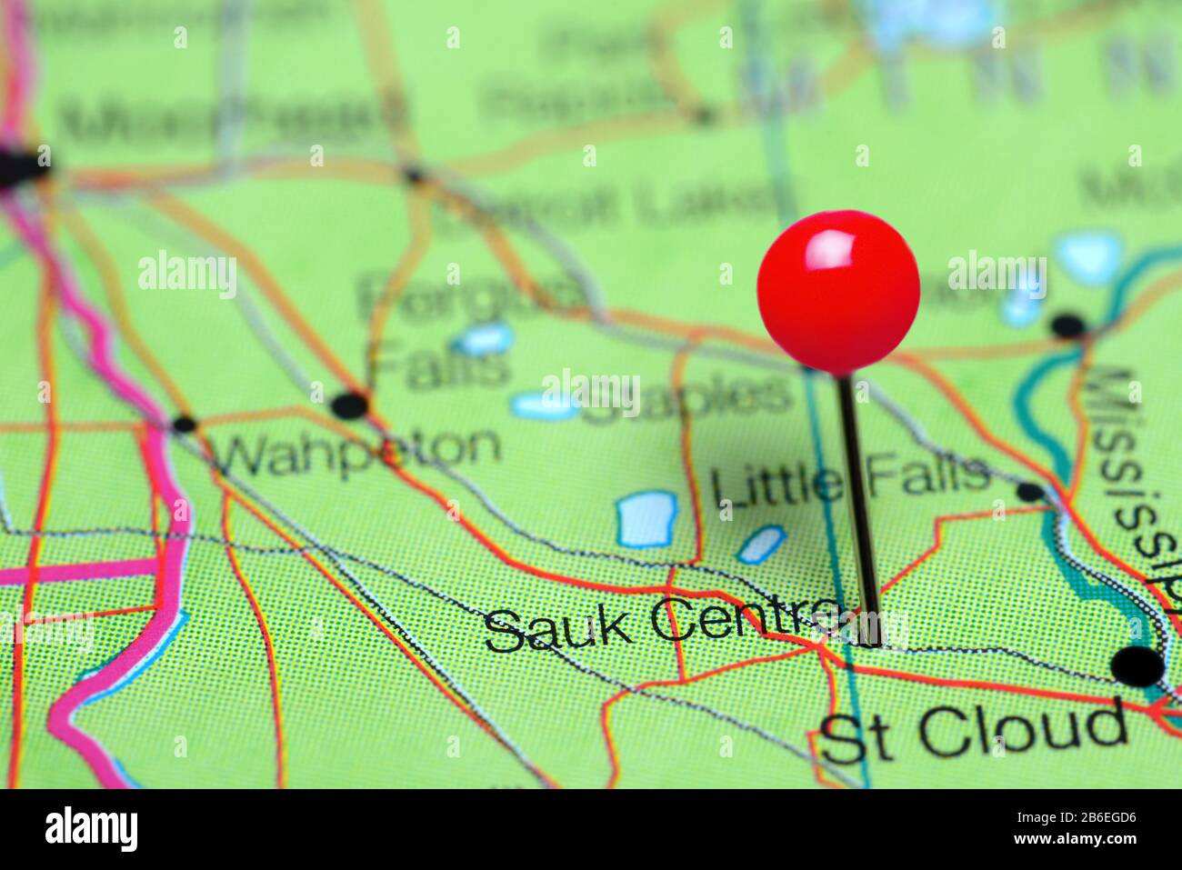 Sauk centre on a map hires stock photography and images Alamy