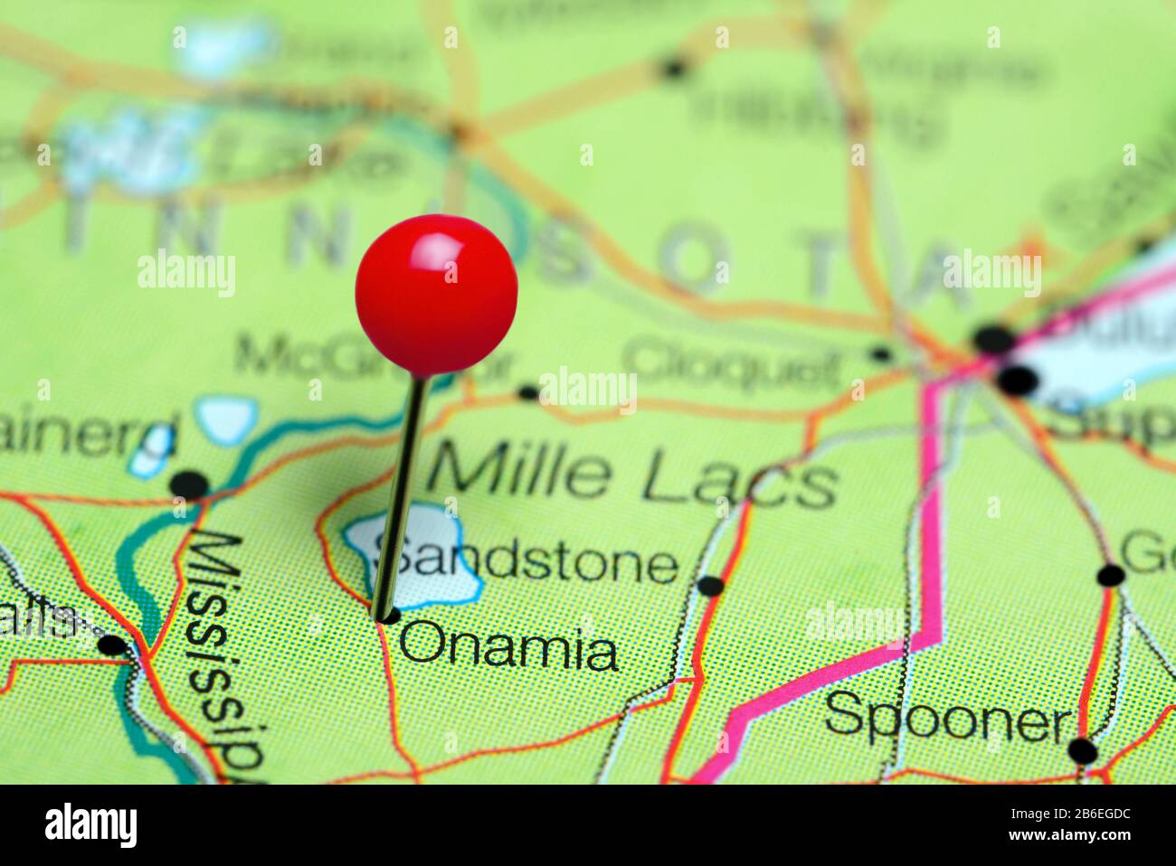 Onamia on a map hires stock photography and images Alamy