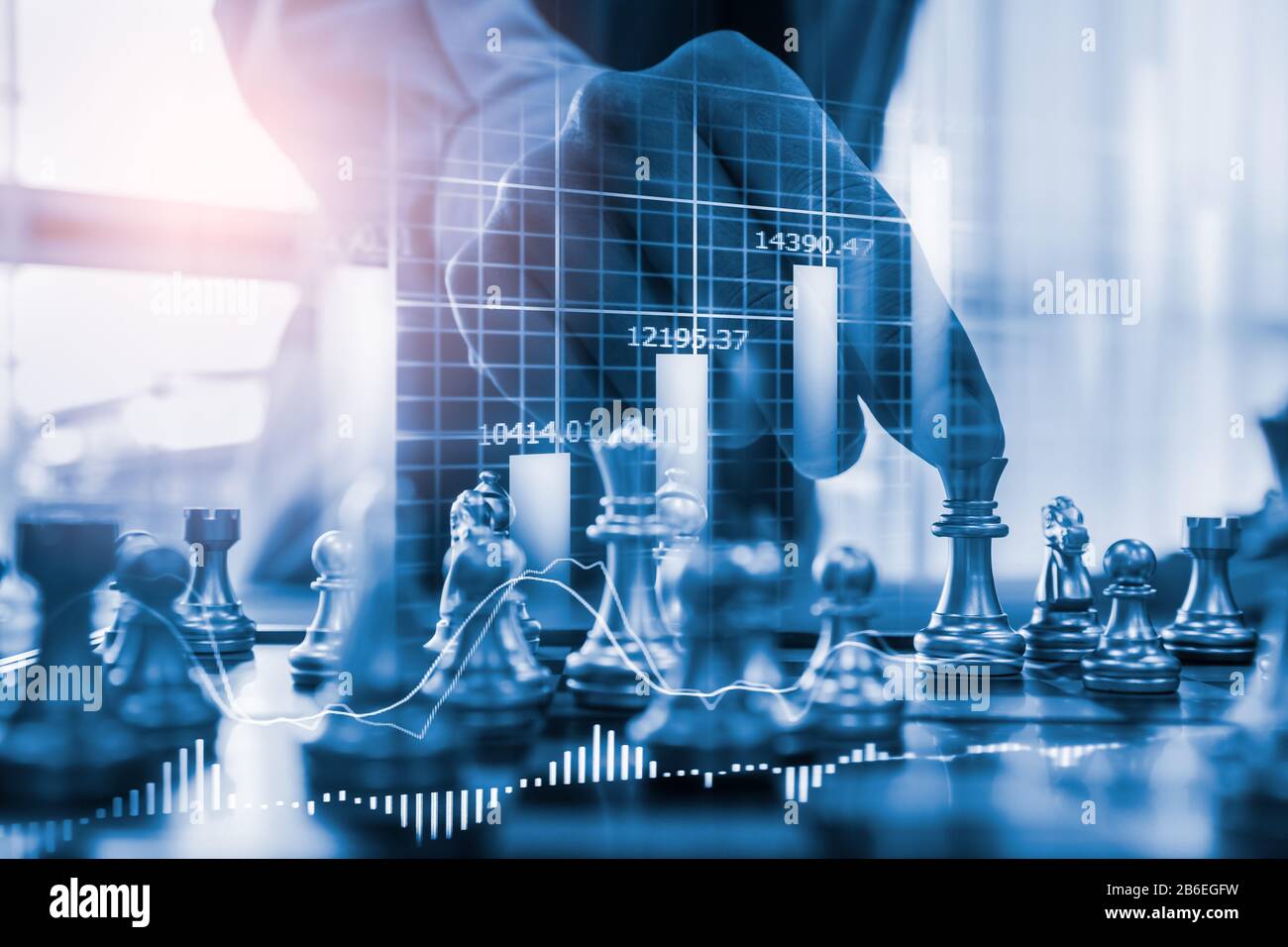 chess game on board indicators chart forex and graph stock market finance  investment business digital marketing finance concept Stock Photo - Alamy