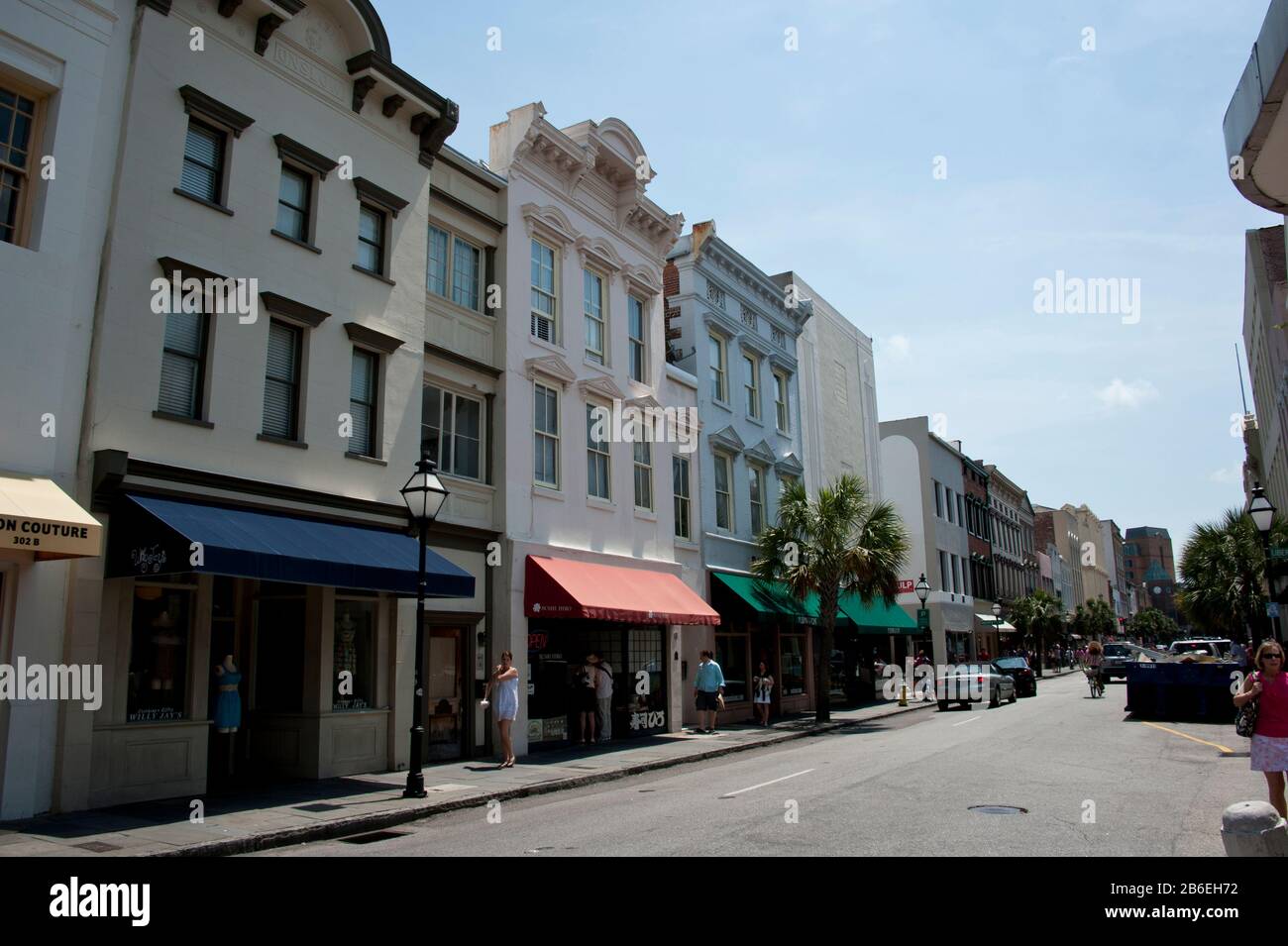 Buildings along main shopping street, King Street, Charleston, South