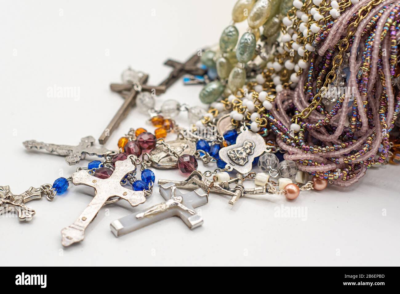 Rosaries On Display Stock Photo