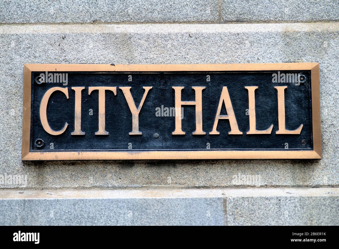 Chicago, Illinois, USA. A sign that generally describes the seat of local government. Stock Photo