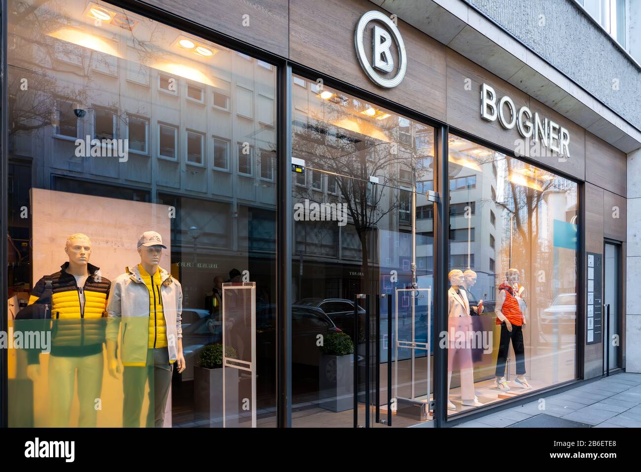 Frankfurt,Germany, 03/01/2020: Shop window with logo of Bogner in the city  centre of Frankfurt am Main Stock Photo - Alamy