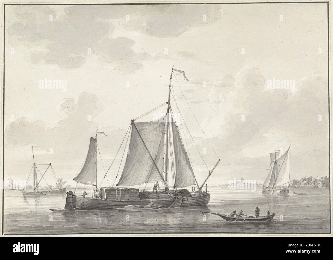 Boats On The Water Boats On The Water Object Type Drawing Object Number Rp T 00 1604 Manufacturer Artist Gerrit Groeneweg Date 1791 Physical Features Pen And Brush In Gray Black Chalk Material