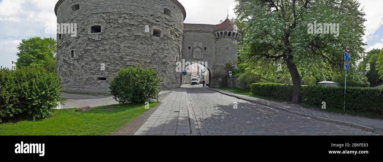 Entrance of a fortress, Fat Margaret Tower, Tallinn, Estonia Stock Photo