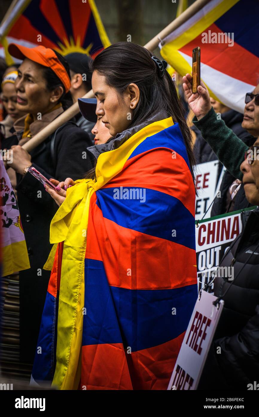 Tibetans National Uprising Day in New York City Stock Photo Alamy