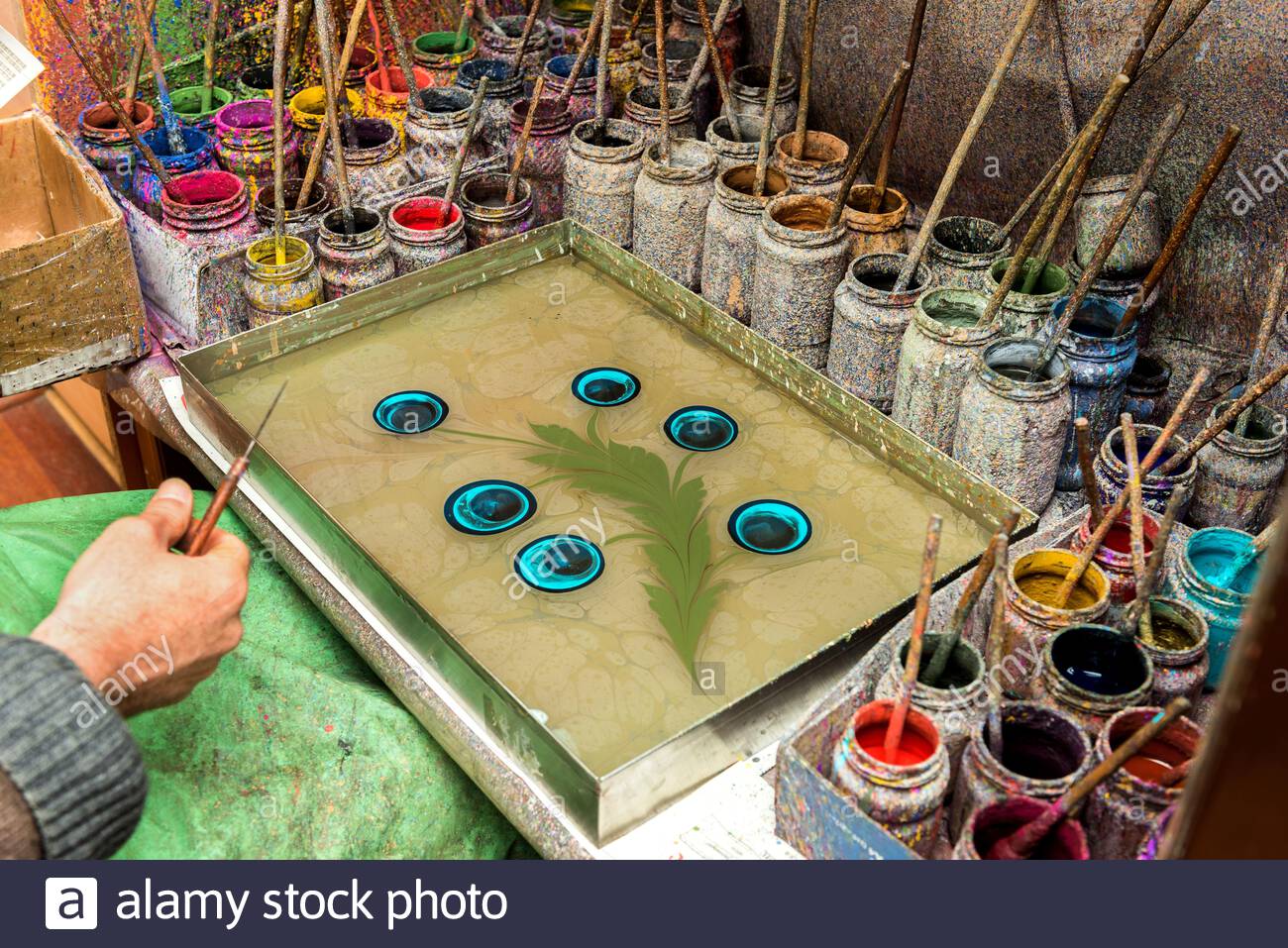Turkish Marbling Art Name Is Ebru Stock Photo 348236891 Alamy
