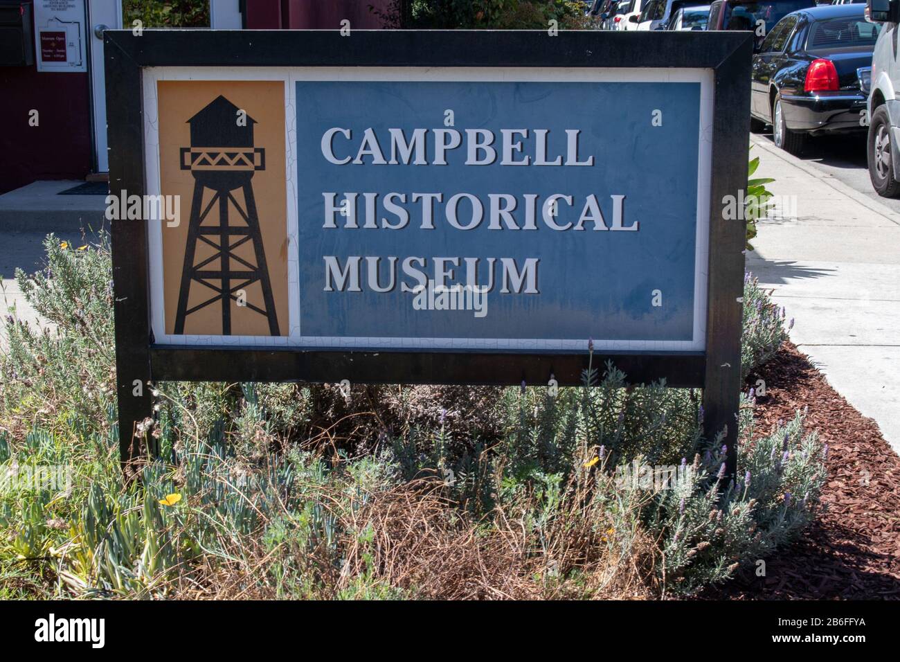 Museum sign of the Campbell Historical Museum Stock Photo Alamy