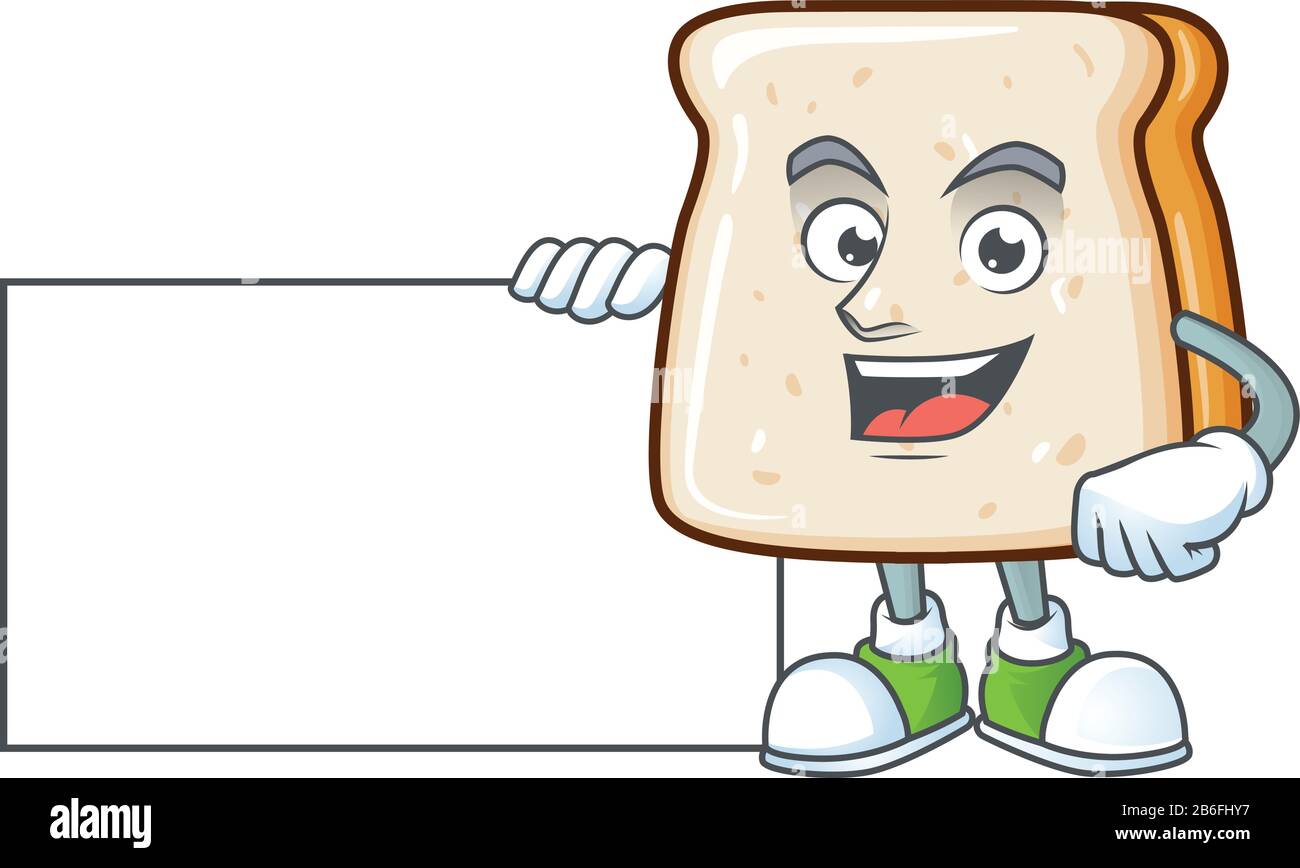 Funny slice of bread cartoon design Thumbs up with a white board Stock Vector Image & Art - Alamy Funny slice of bread cartoon design Thumbs up with a white board Stock Vector Image & Art - Alamy