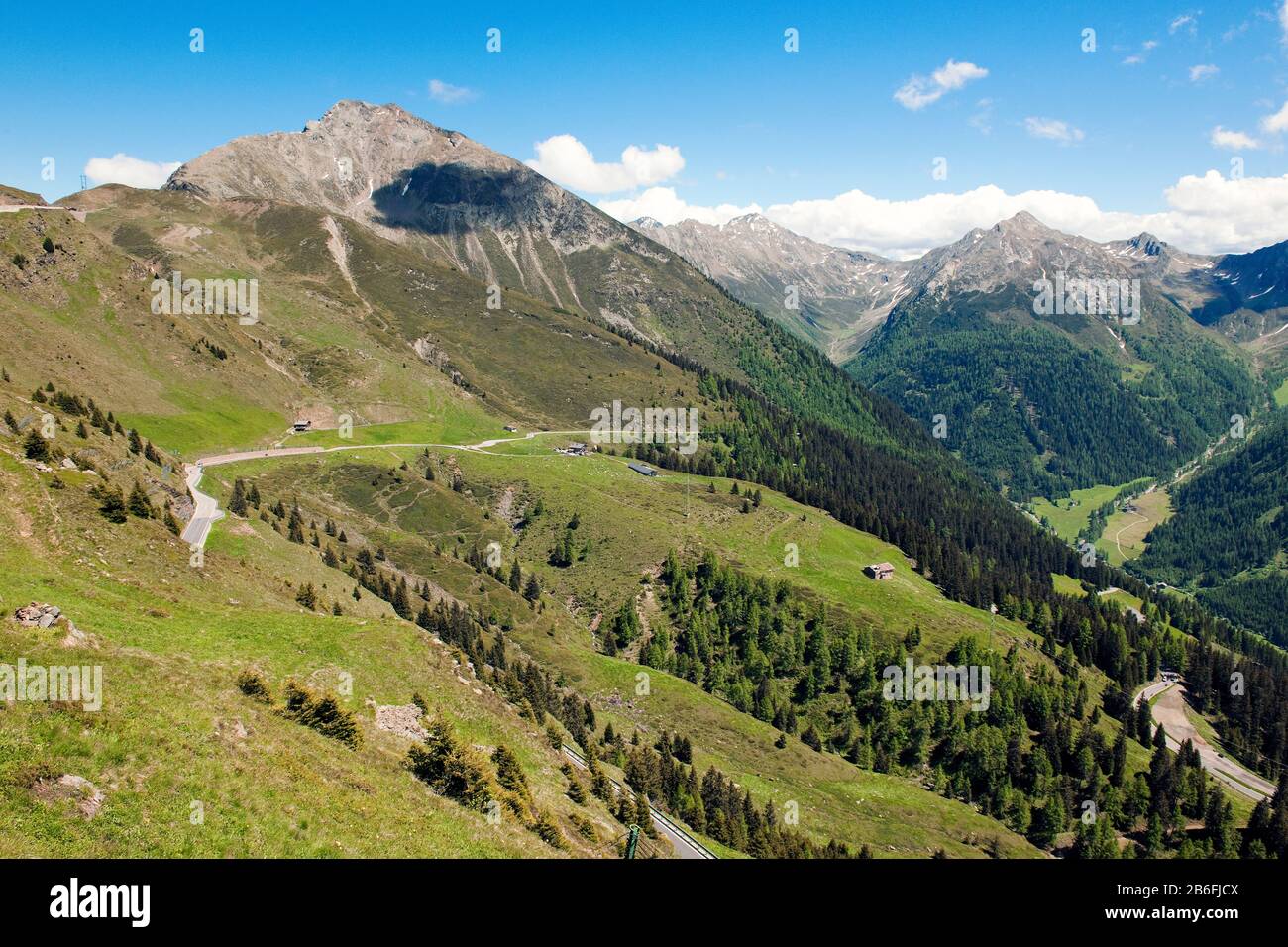alpine road / South Tyrol Alpenstrasse / Suedtirol Stock Photo