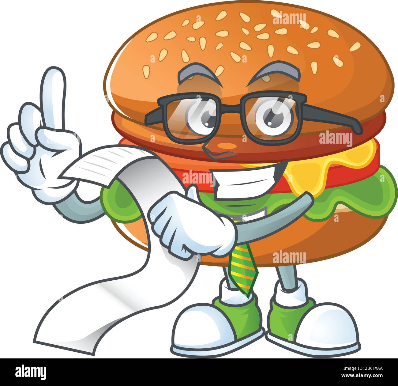 cartoon character of hamburger holding menu on his hand Stock Vector Image  & Art - Alamy