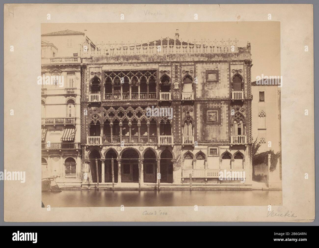 Casa D'Oro in Venice Property Type: photographs Item number: RP-F 00-365  Manufacturer : Photographer: Carlo Ponti (attributed to) Date: ca. 1858 -  ca. 1875 Physical features: albumen print material: paper paper cardboard