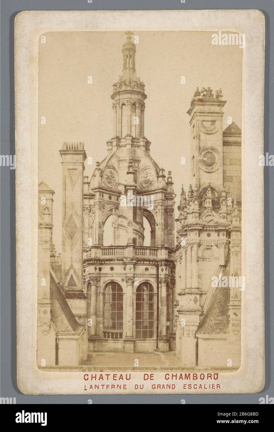 Chateau de Chambord, Lantern Grand Staircase Chateau de Chambord, Lanterne  du Grand Escalier Object Type : picture carte-de-visite Object number: RP-F  F24629 Manufacturer : Photographer: anonymous Date: 1855 - 1900 Dimensions:  whole: