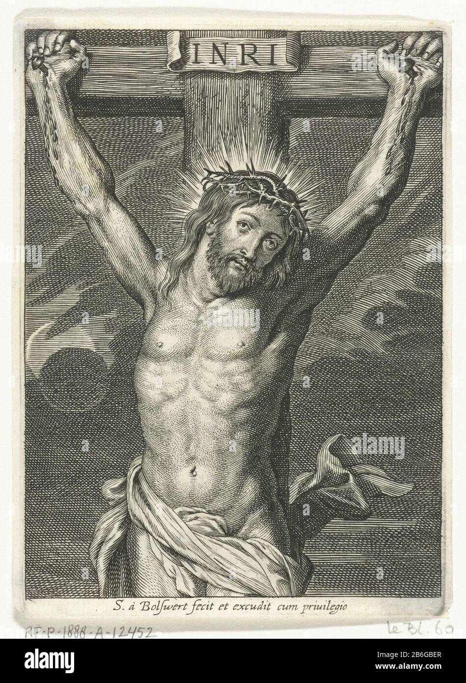 Christ on the cross and zonsverduisteringVélins (series title) Property Type: picture Item number: RP-P-1888-A-12452Catalogusreferentie: Hollstein Dutch 60-149 Inscriptions / Brands: collector's mark, verso lower left, stamped: Lugt 2228 Manufacturer : printmaker : Schelte Adamsz. Bolswert (listed building), designed by Peter Paul Rubens Publisher: Schelte Adamsz. Bolswert (listed property) Date: ca. 1596 - ca. 1659 Physical features: car material: paper Technique: engra (printing process) Dimensions: plate edge: H 126 mm × W 92 mmToelichtingPrent from series Velins ninety prints designed by P Stock Photo