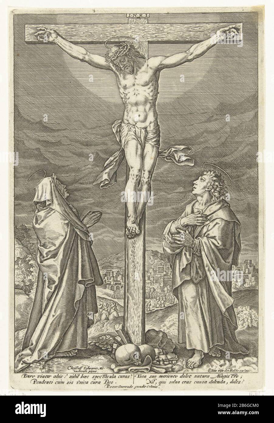 Christ on the Cross with Mary and John the Baptist Passion of Christ ...