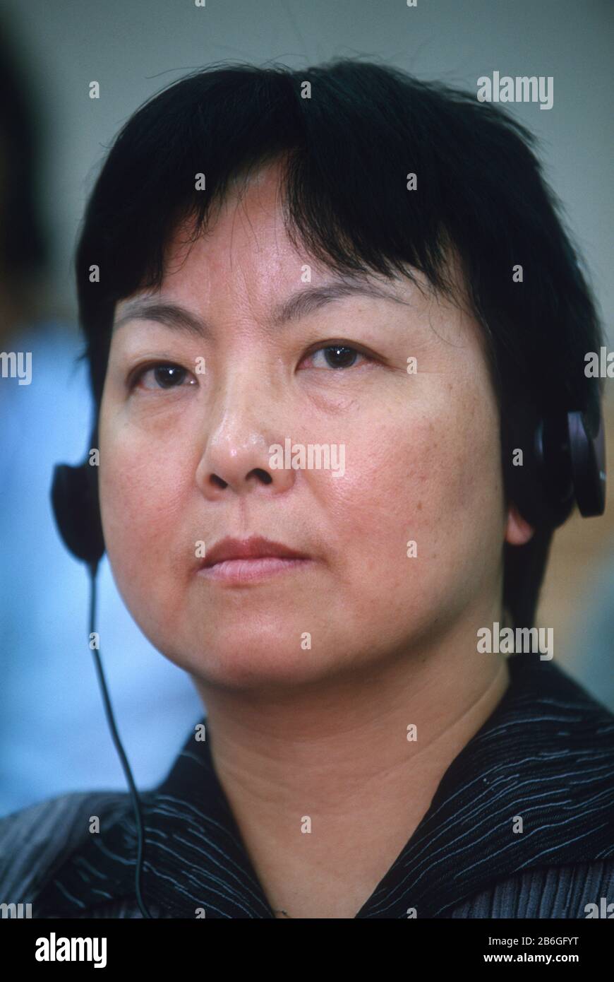 Fang Fang, a well-known writer in China. 2001. Stock Photo