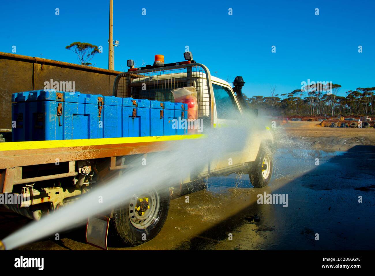 Wash Bay Area for Vehicles Stock Photo Alamy