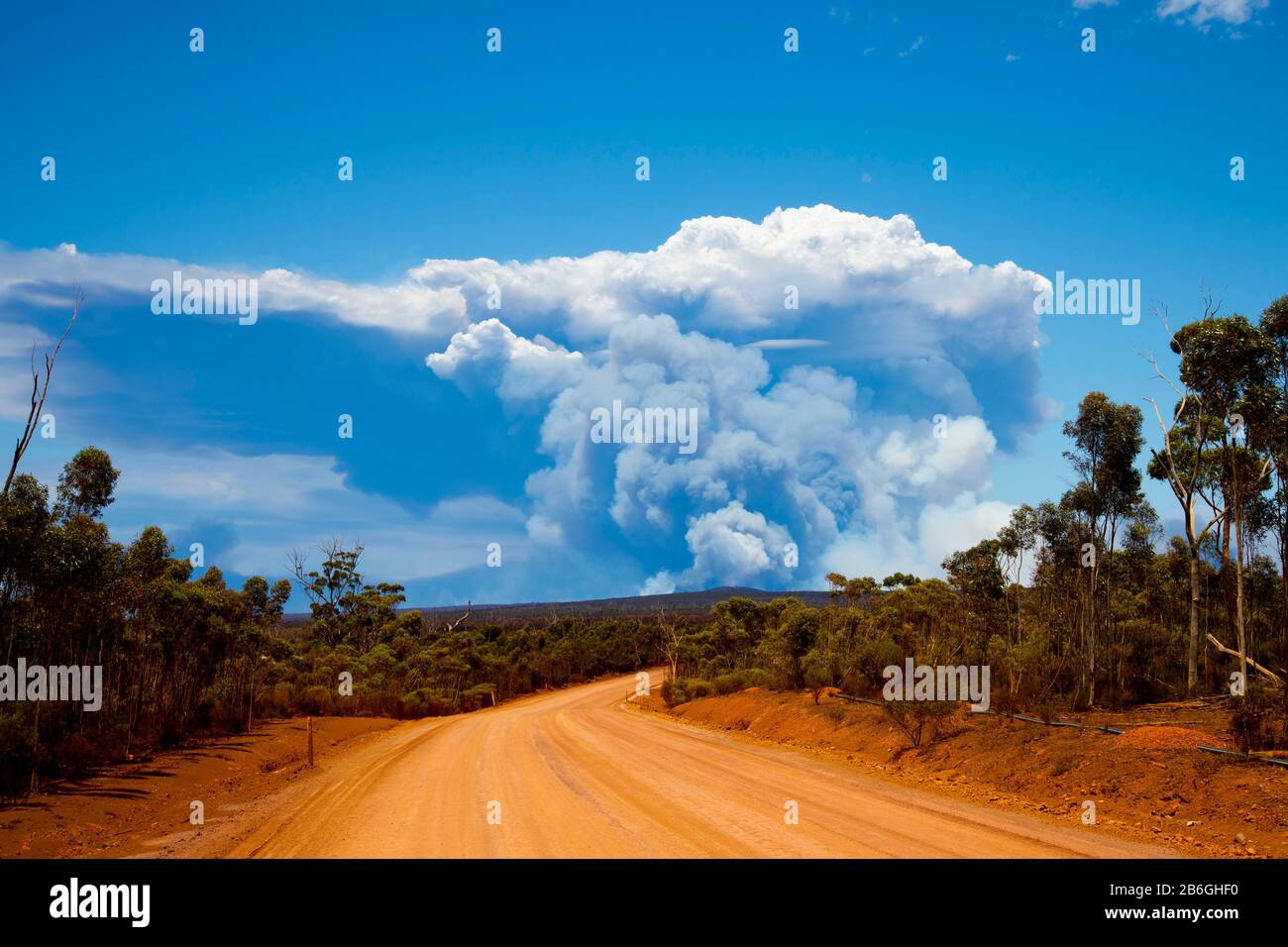 Bush Fires Smoke - Australia Stock Photo
