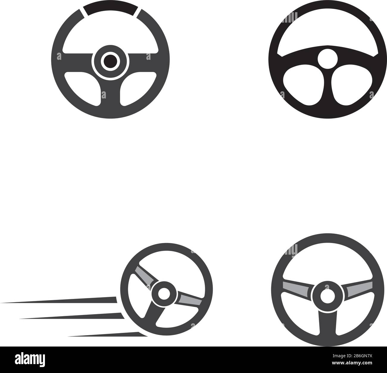Car Steering Wheel Vector Logo High Resolution Stock Photography and