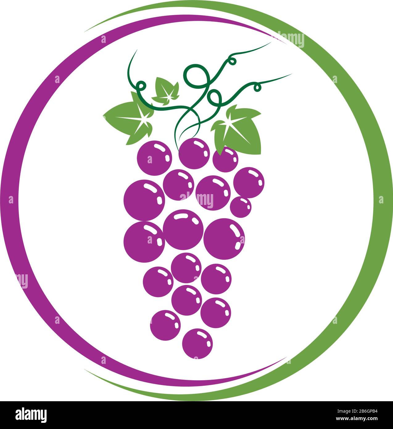 Grapes logo template vector icon illustration design Stock Vector Image