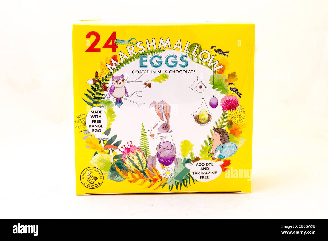 Alberton, South Africa a box of marshmallow easter eggs cover with