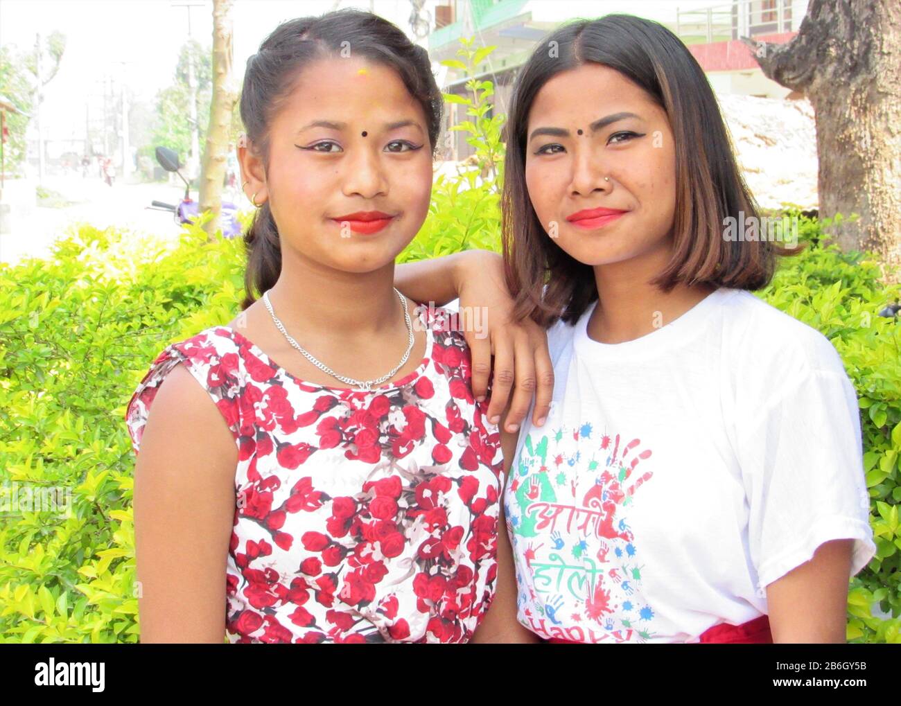 Young Tharu Girl in Rupandehi, Nepal Stock Photo