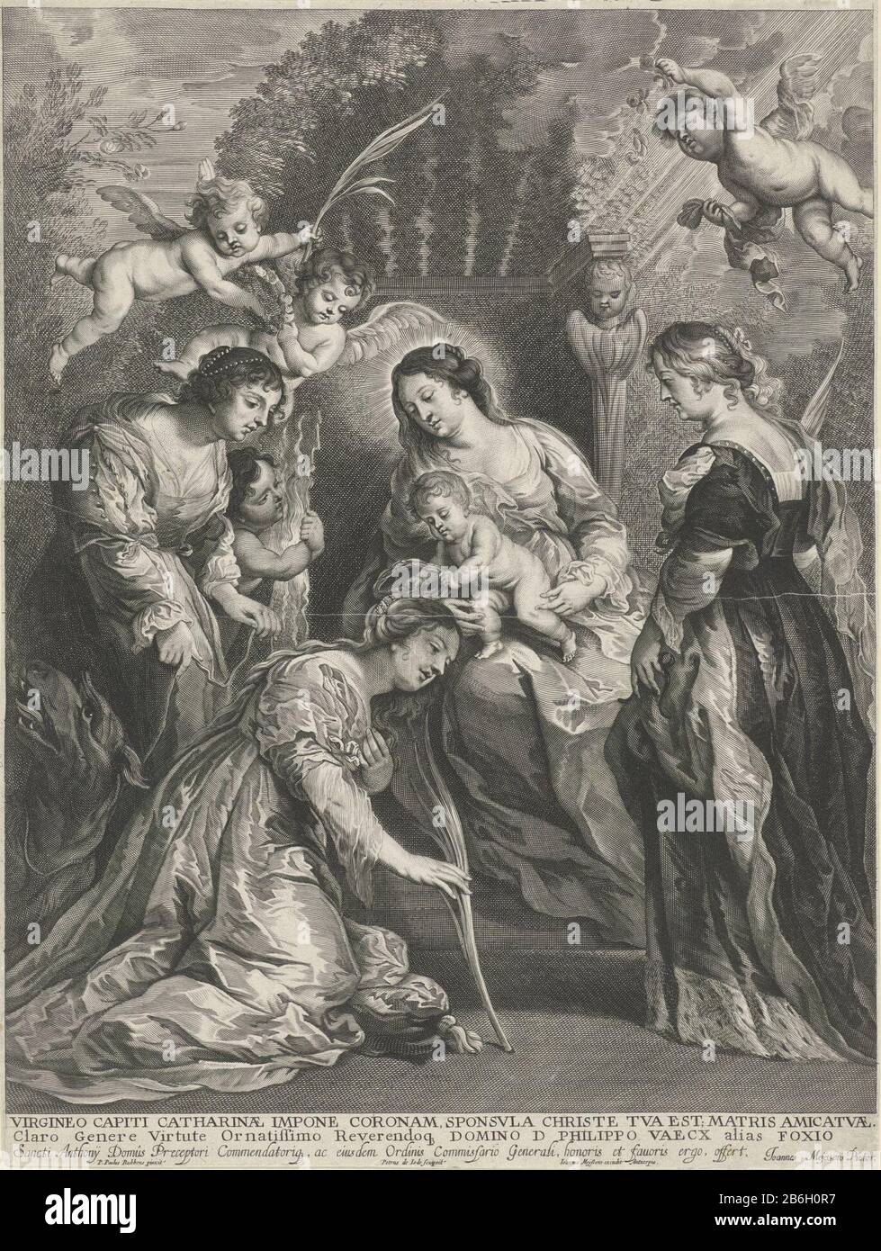 Christ crowns st catherine kneeling hi-res stock photography and images