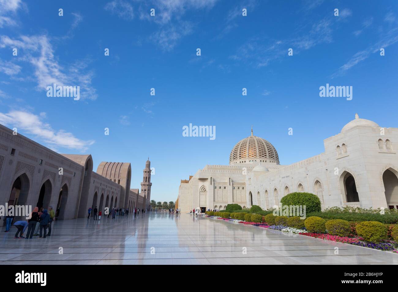 Muscat, Oman. Dec 2019: details of the Sultan Qaboos Grand Mosque. Sultanate of Oman. Stock Photo