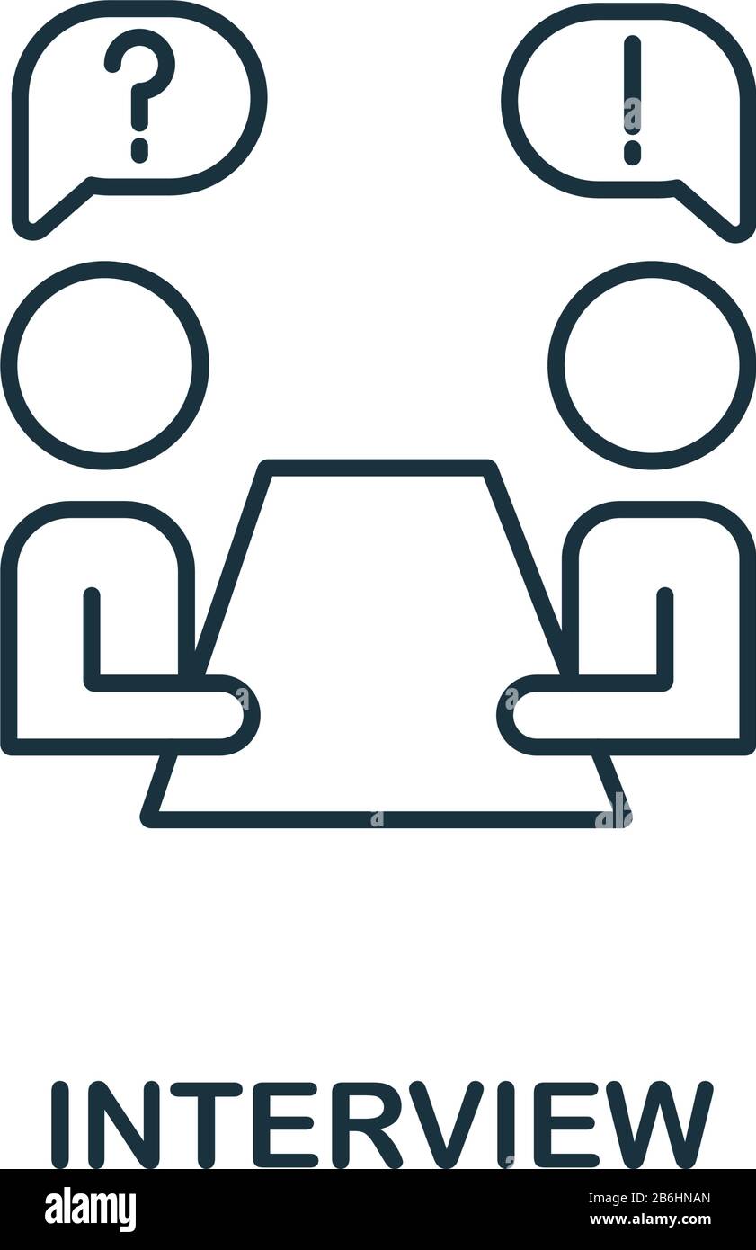 Interview icon from headhunting collection. Simple line Interview icon ...