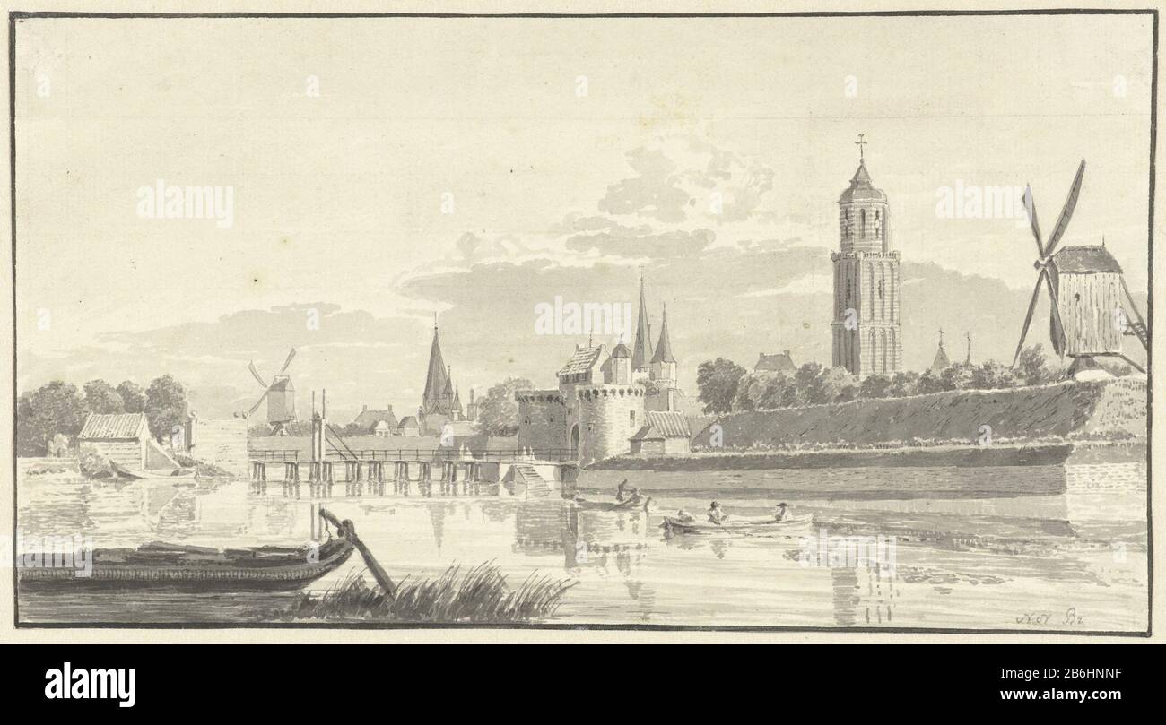 The Kamperpoort Zwolle The Kamperpoort, Zwolle, Object Type: drawing Object number: RP-T-1896-A-3133 Manufacturer :  draftsman: Pieter Jan of Liender (attributed to) a draftsman: Hendrik spindle Mandate: 1737 to 1779 and / or 1731 - 1784 Physical characteristics : pen or brush in gray material: paper ink Technique: pen / brush dimensions: h 143 mm × W 260 mm Subject: city-holes reversals or cities and villages (with NAME) names or historical buildings, sites, streets, and so on (with NAME) Where : Kamperpoort Stock Photo