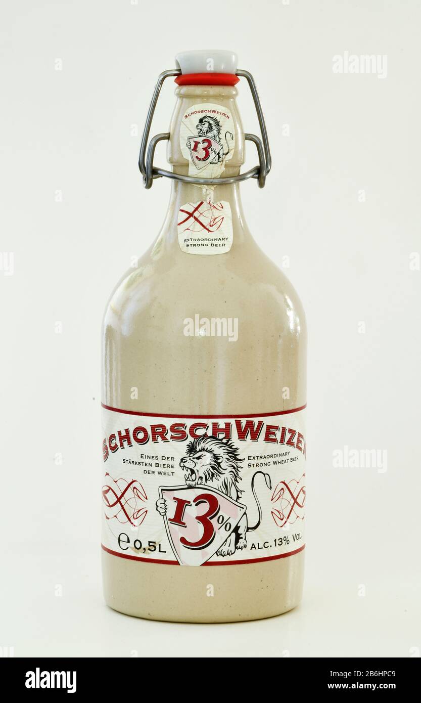 Flasche Schorsch Weizen Starkbier Stock Photo