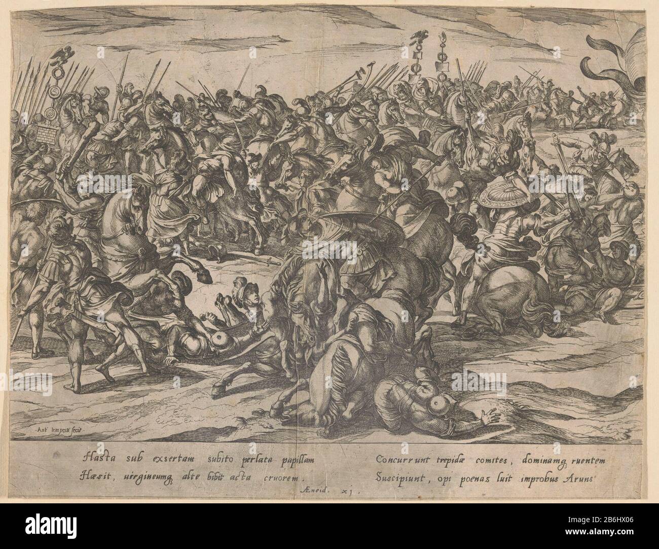The death of Camillus in the battle between the Greeks and Romans The ...