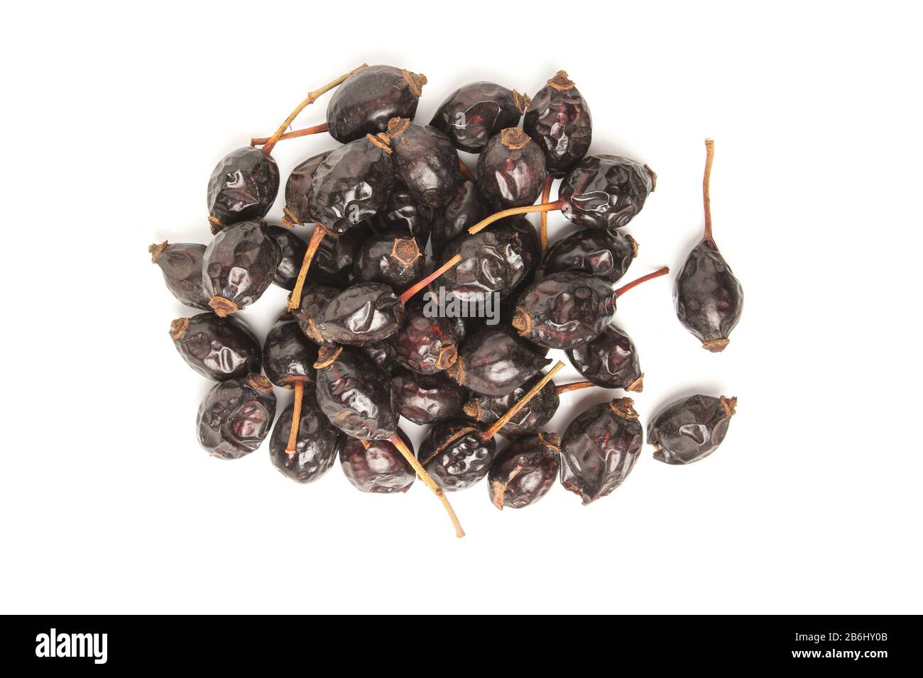 Dried rose hips isolated on white background Stock Photo
