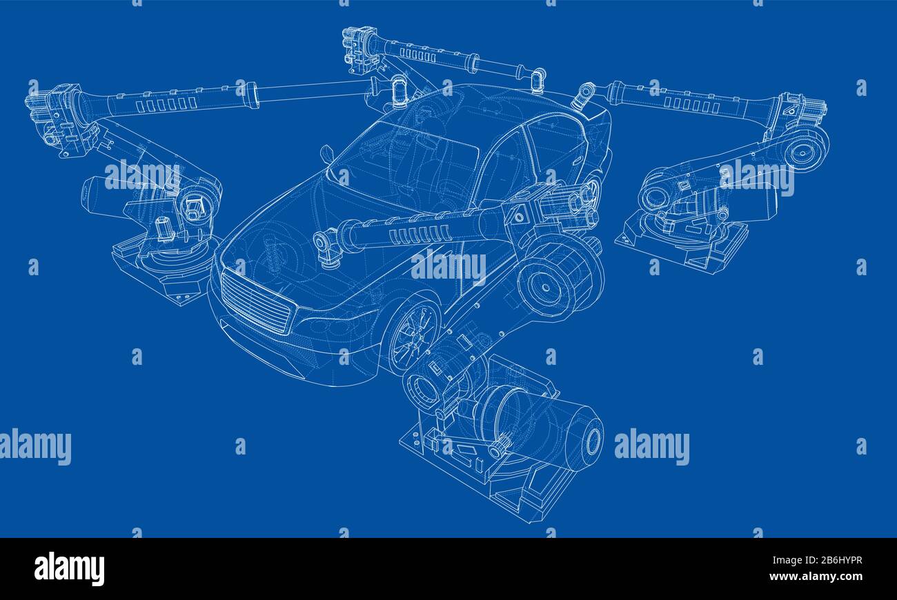 Assembly of motor vehicle. Vector Stock Vector Image & Art Alamy