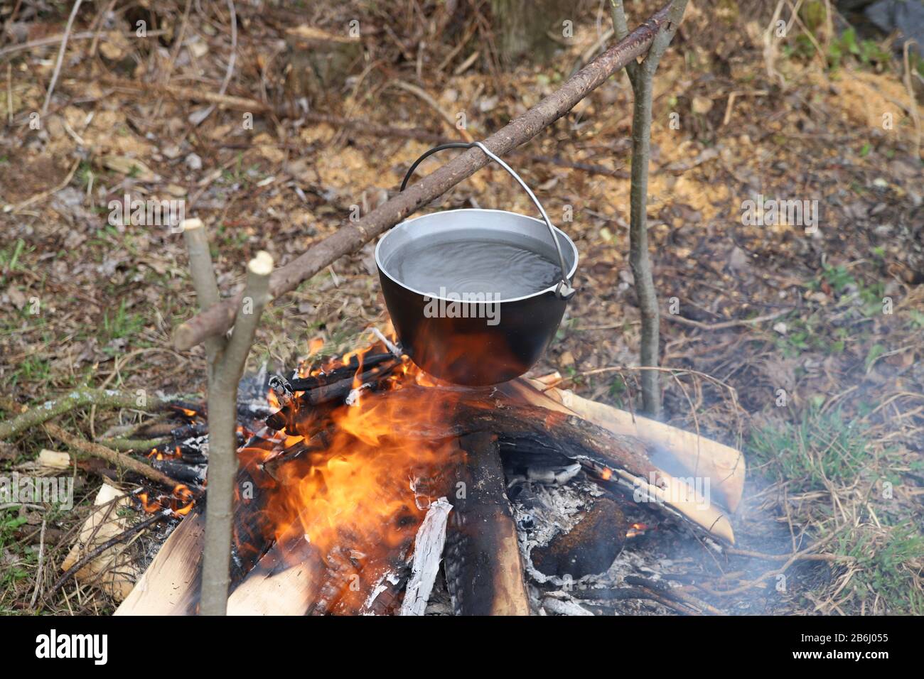 Boiling Water Over Fire