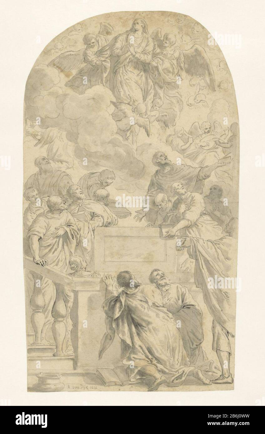 The Ascension Of Mary The Ascension Of Mary Property Type Drawing Object Number Rp T 1954 159 Manufacturer Artist Erasmus Quellinus Ii For Painting By Paolo Veron Sedat Ring 1630 1635 Physical