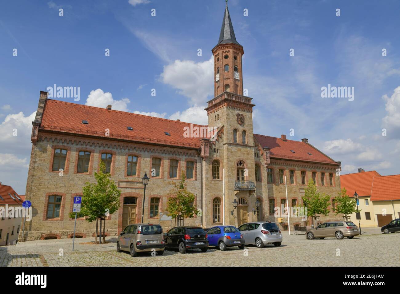 Rathaus, Marktplatz, Könnern, Sachsen-Anhalt, Deutschland Stock Photo