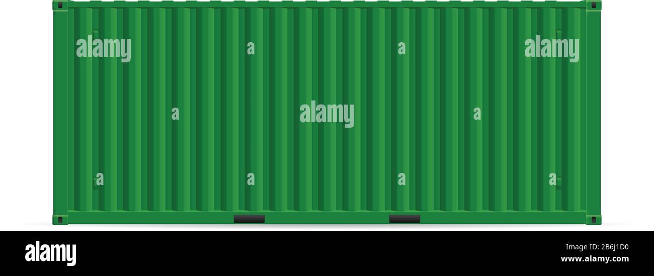 Cargo container on a white background. Vector illustration Stock Vector ...
