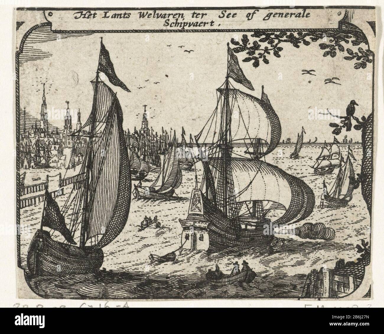 The merchant, ca 1600 Illustrations from the edge of work in 1610 (series title) the map of Holland Costumes, businesses and legends Holland, illustrations map of Holland. The merchant. Sailing in a Dutch port. Above the plate one or two lines beschrij. Manufacturer : printmaker: Claes Jansz. Visscher (II), publisher: Pieter van der Time Place manufacture: Northern Netherlands Date: 1608 - 1610 Physical characteristics: etching material: paper Technique: etching dimensions: sheet: h 76 mm × b 92 mm Subject: merchant shipping, shipping occurred if: 1590 - 1610 Stock Photo